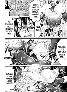 english manga Luster Ranger, big breasts , big penis  handjob
