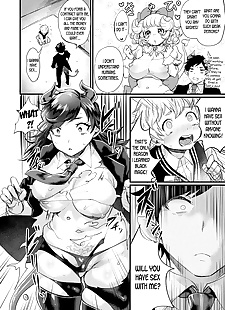 英语漫画 akumateki! ts 物语 一个 demonic.., big breasts , ahegao  demon-girl