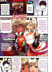  manga Gyaru vs Bimbo, big breasts , full color  dark-skin
