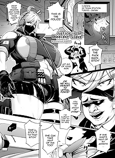 english manga Justice is an Obedient Slave, big breasts , muscle  blowjob