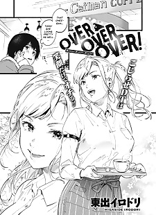 english manga OVER OVER OVER!, big breasts , nakadashi  handjob